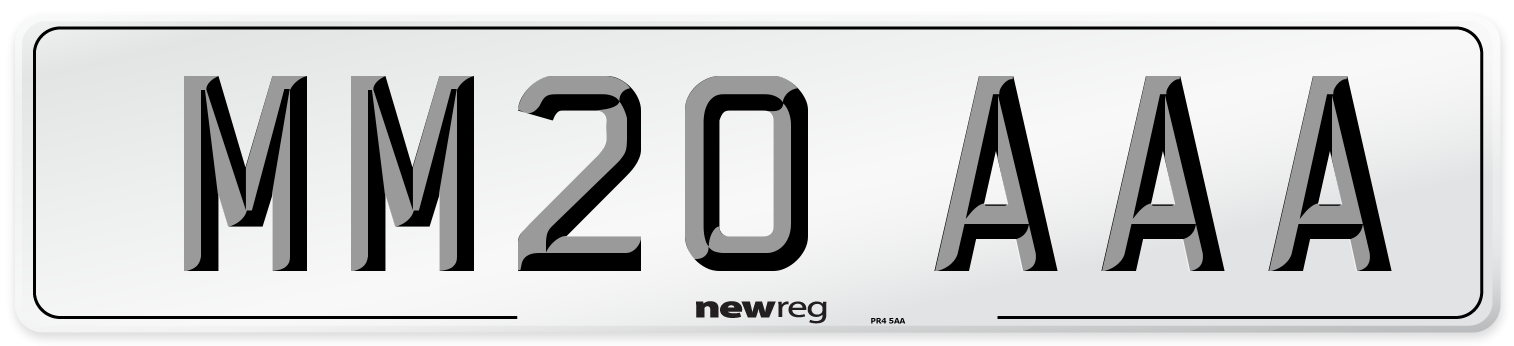 MM20 AAA Number Plate from New Reg